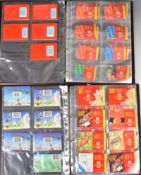 Two folders containing a GB stamp booklet collection of Machins / commemoratives, high face value