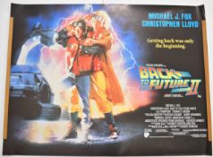 Back to the Future Part II (1989) British quad film poster, starring Michael J. Fox and