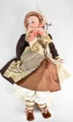 Simon and Halbig bisque headed doll marked SH1019-8 to back of head, height 66cm