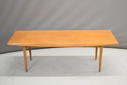 Gordon Russell mid century modern teak coffee table, length 121cm