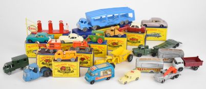 Eleven Matchbox Lesney diecast model cars comprising numbers 1, 7, 8, 13, 22, 28, 32, 33, 44 and