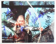 Lord of the Rings signed 10 x 8 'Legolas' print bearing twelve signatures to include Elijah Wood,
