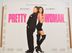 Pretty Woman (1990) British quad film poster, starring Richard Gere and Julia Roberts, directed by