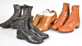 Four pairs of Victorian / Edwardian ladies / children's leather boots