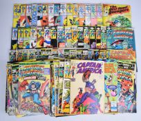 One hundred and sixty mostly Bronze Age Captain America comics by Marvel.