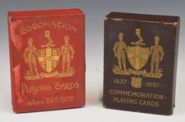 Two packs of Worshipful Company of Makers playing cards, 1897 Jubilee with Freedom of the City of