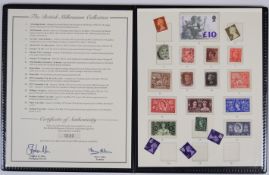 Westminster folder containing a selection of mint and used GB stamps including 1840 1d black,