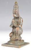 Bronze figure of Hanuman the Hindu monkey deity, H14cm
