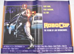 Robocop (1987) British quad film poster, starring Peter Weller and Nancy Allen, directed by Paul