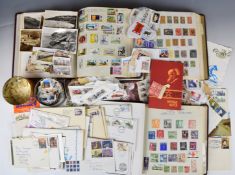 GB and world stamp collection, well presented in three albums, with loose first day covers and