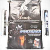 Fifty mostly 1990s British quad film posters to include My Girl, Shadowlands, Schindler's List,