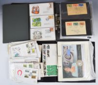 GB and world first day covers and coin covers in two albums