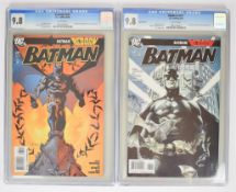 Two Batman issue #687 comics by DC comprising standard and variant covers, both CGC graded 9.8