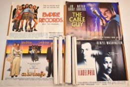 Thirty British quad film posters, mostly 1990s or early 2000s to include The Bird Cage, Empire