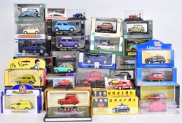 Thirty-five Mini-Cooper related diecast model cars, manufacturers include Corgi, Dinky, Oxford,