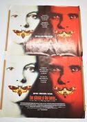 Two Silence of the Lambs (1991) British quad film posters, starring Jodie Foster and Anthony