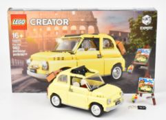 Lego Creator Fiat 500, 10271, 2020, assembled with original box and instructions.