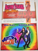 Two Austin Powers British quad film posters comprising International Man of Mystery (1997) and The