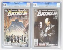 Two Batman issue #686 comics by DC comprising standard and variant covers, both CGC graded 9.8, Neil