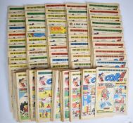 Over one hundred Cor!! British weekly humour comics, mostly 1970-74, IPC Magazines Ltd.