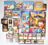 Harry Potter trading cards and stickers by Wizards of the Coast and Panini to include a sealed box
