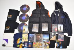 Elton John tour ephemera comprising seven crew member t-shirts, body warmer, hoodie, eleven