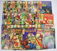Fifty-seven Silver Age Fantastic Four comics by Marvel comprising issues #45, 51, 55, 57-71, 73-