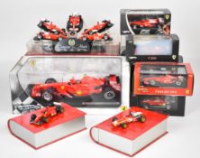 A collection of Ferrari diecast model cars