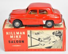 Victory Industries Hillman Minx Deluxe Saloon electric car with red body and silver trim, in