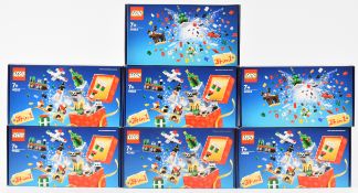 Seven Lego 24 in 1 Christmas sets comprising numbers five 40222 and two 40253, in sealed boxes.