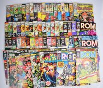 Seventy-nine Bronze Age Marvel comics comprising Ms. Marvel, ROM Spaceknight and Red Sonja, to