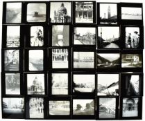 Approximately one hundred magic lantern slides with scenes from a visit to Venice and Italy in the