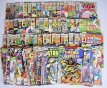 One hundred Bronze Age Marvel comics comprising issues of Marvel Two-In-One Presents The Thing and