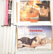 Thirty mostly 1990s British quad film posters to include Hudson Hawk, In Bed with Madonna, The