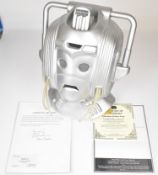 Doctor Who 1:1 scale Cyberman helmet, by repute once owned by Dalek and Cyberman actor Steve