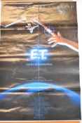 E.T. The Extra-Terrestrial (1982) one sheet film poster, starring Henry Thomas and Drew Barrymore,