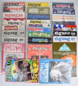 Thirty early issues of Zig Zag music magazine with covers featuring The Grateful Dead, Van Morrison,