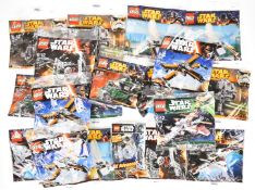 Nineteen Lego Star Wars vehicle mini-kits to include First Order Tie Fighter, Poe's X-Wing, Anakin's
