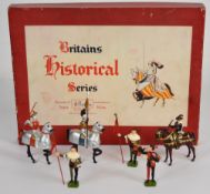 Britains Historical Series painted metal Medieval Knights, 1258, in original box.