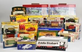 Thirty-one diecast model cars and lorries to include Corgi Classics, Lledo Days Gone, Vanguards,