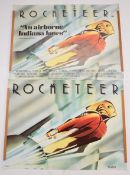 Two The Rocketeer (1991) British quad film posters, starring Billy Campbell and Jennifer Connelly,
