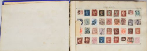The Excelsior stamp album containing an old time mint and used GB and world stamp collection from