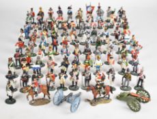 Ninety Del Prado painted metal figures from the Napoleon At War series.