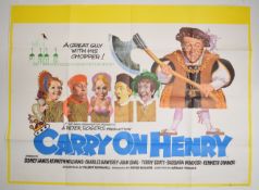 [Film Poster] Carry On Henry (1971) a full colour original UK quad cinema poster for Peter Rogers