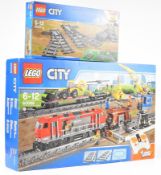 Lego City Heavy Haul Train set, 60098, 2015, together with additional track set 60238, in sealed