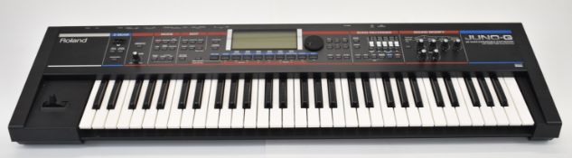 Roland Juno-G 128 Voice Expandable Synthesizer with 61 keys, serial no. ZU93099, in original box