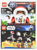 Two Lego Star Wars Christmas Advent Calendars comprising set numbers 9509 and 7958, in sealed