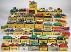 Forty-four Matchbox and similar diecast model cars from various series, all in original boxes.