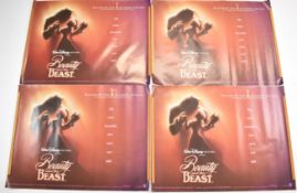 Four Walt Disney's Beauty and the Beast (1991) British quad film posters, 76 x 101cm, rolled
