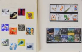 Two albums of GB mint stamps January 1999 - June 2009 including miniature sheets, regionals etc,